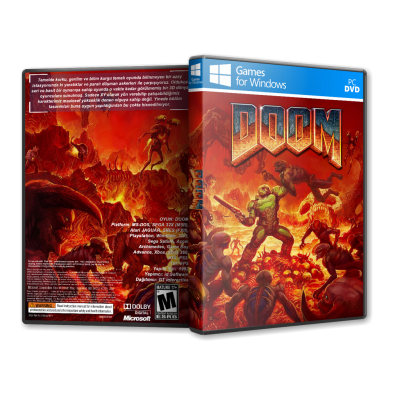 Doom 1993 Pc Game Cover Tasarımı